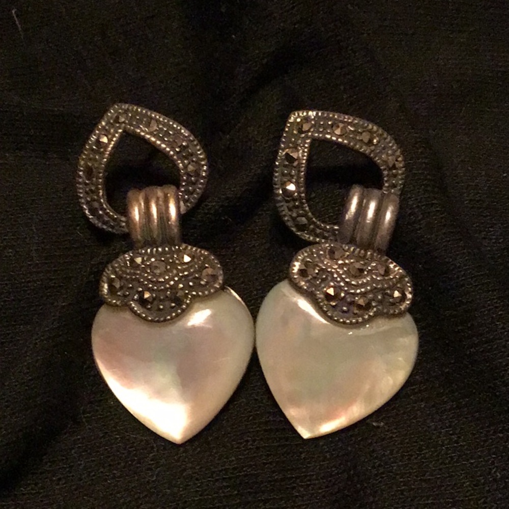 Marcasite and Mother of Peal earrings (925)